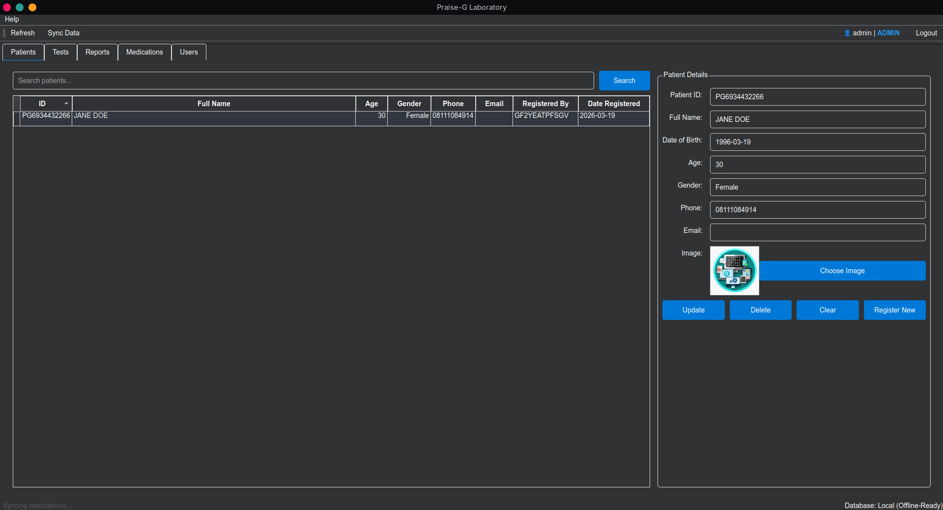 PraiseG Lab Management System